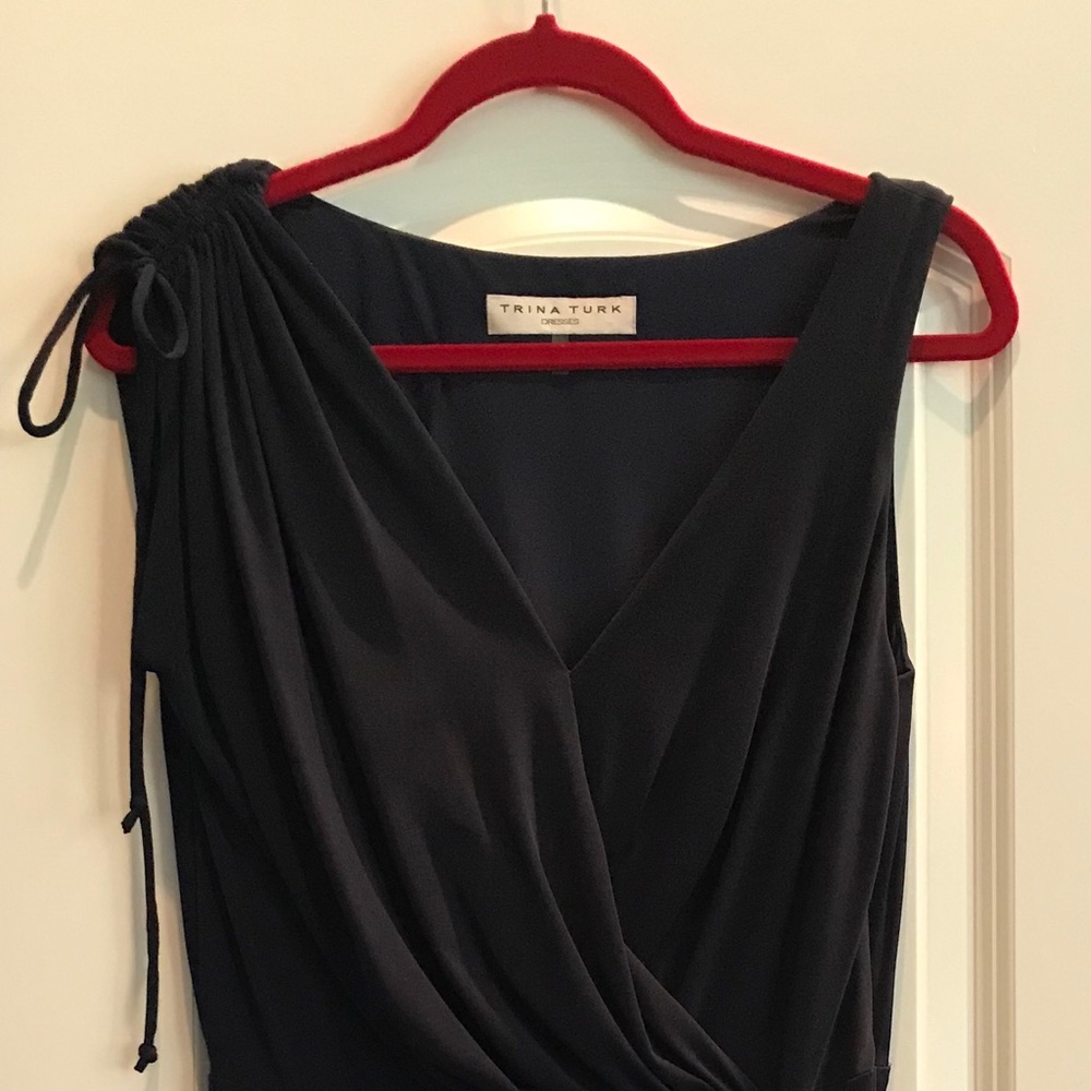 Trina Turk wrap style dress navy size 4